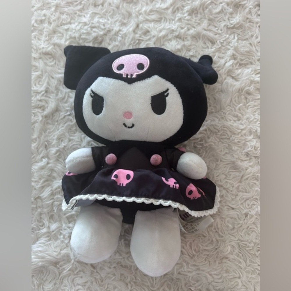Adorable Black and Pink Stuffed Animal